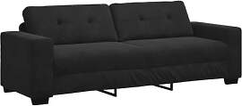 vidaXL 3-Sitzer-Sofa Schwarz 220x78x80 cm Samt