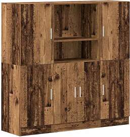 vidaXL 3-TLG. Küchenschrank-Set Altholz-Optik