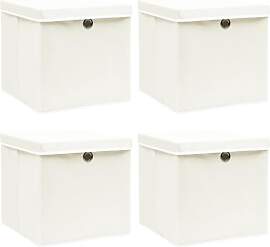 vidaXL 4x Aufbewahrungsbox mit Deckel