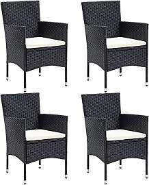 vidaXL 4X Garten Essstuhl Gartensessel Gartenstuhl 