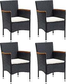 vidaXL 4X Garten Essstuhl Gartensessel Sessel