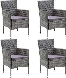 vidaXL 4X Garten Essstuhl Gartenstuhl Gartensessel 