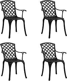 vidaXL 4X Gartenstuhl Gartensessel Essstuhl Stuhl