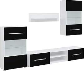 vidaXL 5-TLG. Wohnwand mit LED-Beleuchtung