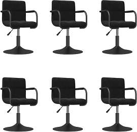 vidaXL 6X Esszimmerstuhl mit Armlehnen Drehbar