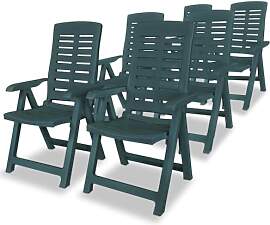 vidaXL 6X Gartenstuhl Verstellbar