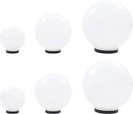 vidaXL 6x LED Gartenleuchte Kugelleuchte