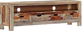 vidaXL Akazie-Holz Massiv TV Schrank 4 Schubladen