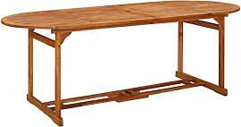 vidaXL Akazienholz Massiv Garten Esstisch