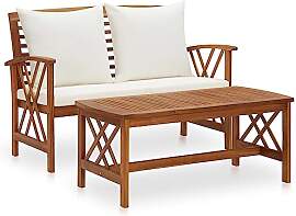 vidaXL Akazienholz Massiv Gartenmöbel Set 2-TLG.