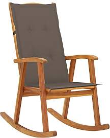 vidaXL Akazienholz Massiv Schaukelstuhl mit