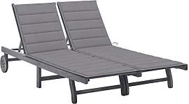 vidaXL Akazienholz Massiv Sonnenliege 2-Personen