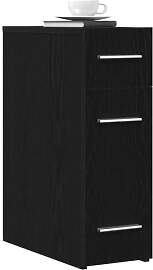 vidaXL Apothekerschrank Schwarze Eiche 20 x 45.5 x 