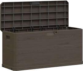 vidaXL Auflagenbox 280L Braun Kissenbox Gartenbox