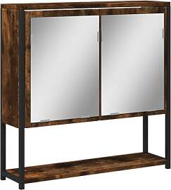 vidaXL Bad Spiegelschrank, Badschrank mit