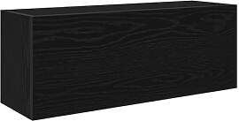 vidaXL Bad-Wandschrank Schwarz 80x25x30 cm