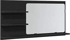 vidaXL Badezimmer-Spiegelschrank Schwarze Eiche 90 