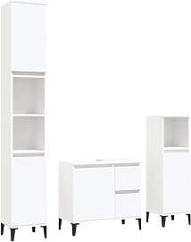 vidaXL Badmöbel Set 3-TLG., Badschrank