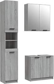 vidaXL Badmöbel Set 3-TLG. Unterschrank