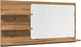 vidaXL Badspiegel, Wandspiegel mit Ablagen,