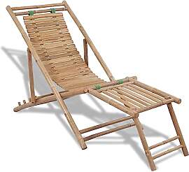 vidaXL Bambus Liegestuhl Relax Sonnenliege