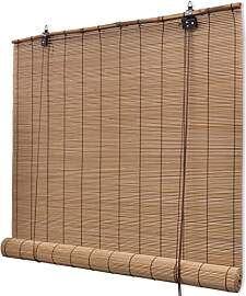 vidaXL Bambusrollo 140x220cm Braun Fensterrollo