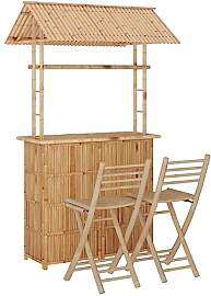 vidaXL Bar Set Barhocker Gartentheke Bartisch