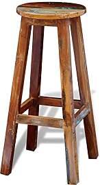 vidaXL Barhocker Altholz Massiv Barstuhl