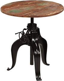 vidaXL Bartisch Recyclingholz 75x(76-110) cm