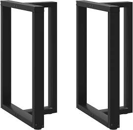 vidaXL Bartischbeine T-Form 2 STK. Schwarz