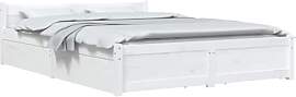 vidaXL Bett mit Schubladen Holzbett Massivholzbett 