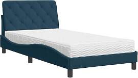 vidaXL Bett, Polsterbett mit Matratze, Bettgestell 