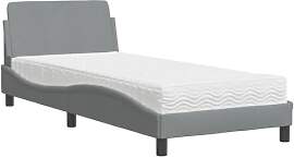 vidaXL Bett, Polsterbett mit Matratze Dover für