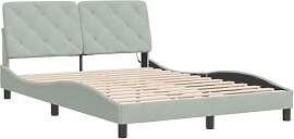 vidaXL Bettgestell, Bett mit LED ohne Matratze,