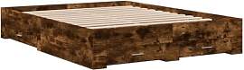 vidaXL Bettgestell, Bett mit Schubladen,