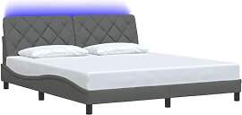 vidaXL Bettgestell mit LED ohne Matratze