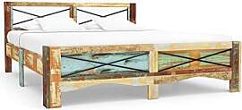 vidaXL Bettgestell Vintage Holzbett Doppelbett