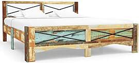 vidaXL Bettgestell Vintage Holzbett Doppelbett