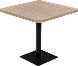 vidaXL Bistrotisch MDF Stahl Quadratisch