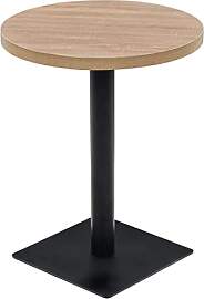 vidaXL Bistrotisch MDF Stahl Rund 60x75cm