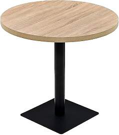 vidaXL Bistrotisch MDF Stahl Rund 80x75cm