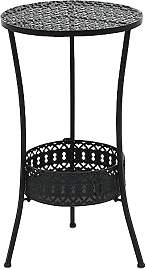 vidaXL Bistrotisch Vintage-Stil Rund Metall