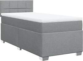 vidaXL Boxspringbett, Bett mit Kopfteil Matratze