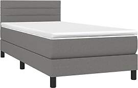 vidaXL Boxspringbett, Bett mit Matratze Kopfteil,