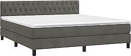 vidaXL Boxspringbett, Bett mit Matratze Kopfteil