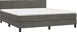 vidaXL Boxspringbett, Bett mit Matratze Kopfteil