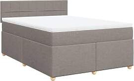 vidaXL Boxspringbett, Doppelbett mit LED Matratze