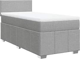vidaXL Boxspringbett, Einzelbett mit LED Matratze