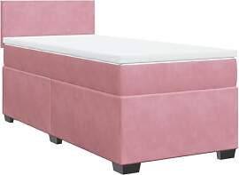 vidaXL Boxspringbett, Einzelbett mit LED Matratze