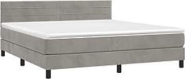 vidaXL Boxspringbett mit Matratze Doppelbett